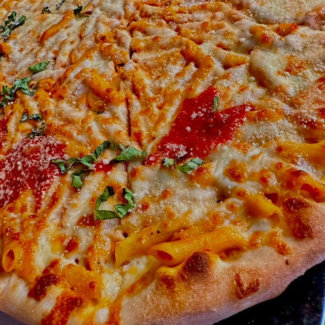 Baked Penne Specialty Pizza.