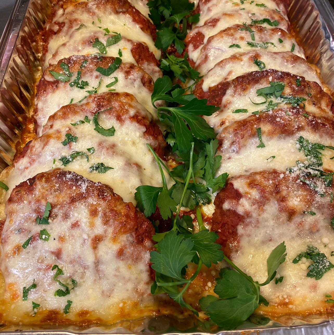 Chicken Parmesan Platter.