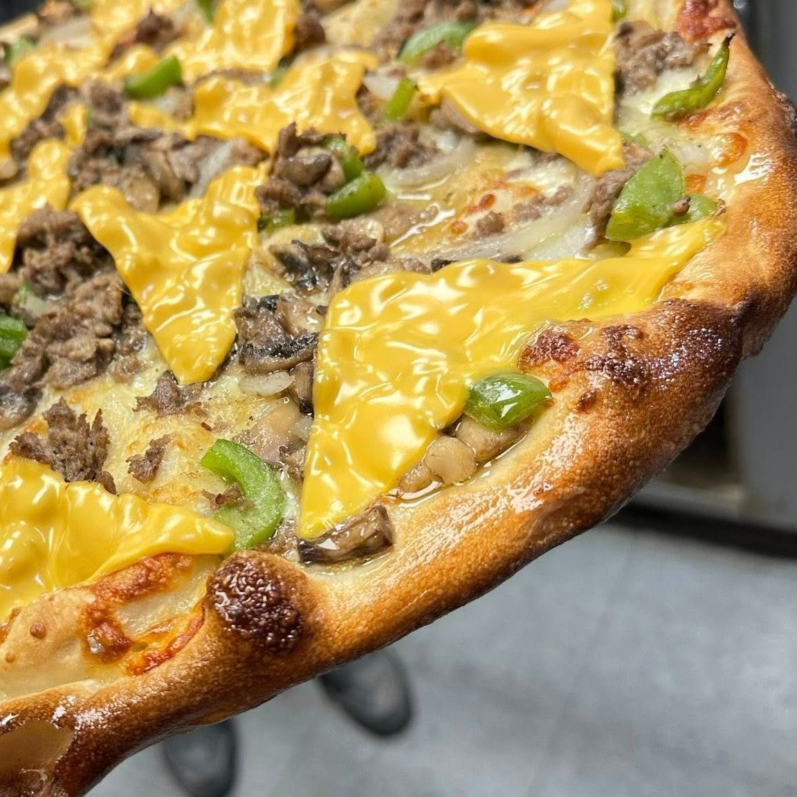 Cheesesteak Specialty Pizza.