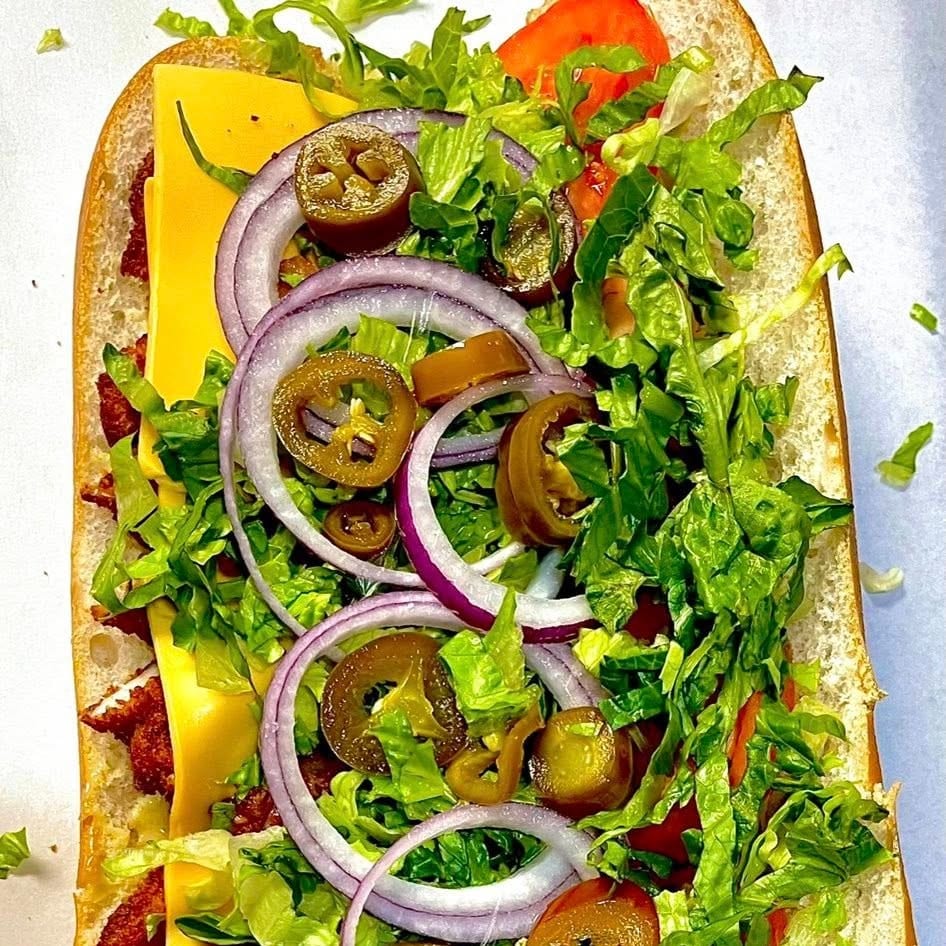 Chicken Cutlet with Sauce Sandwich.