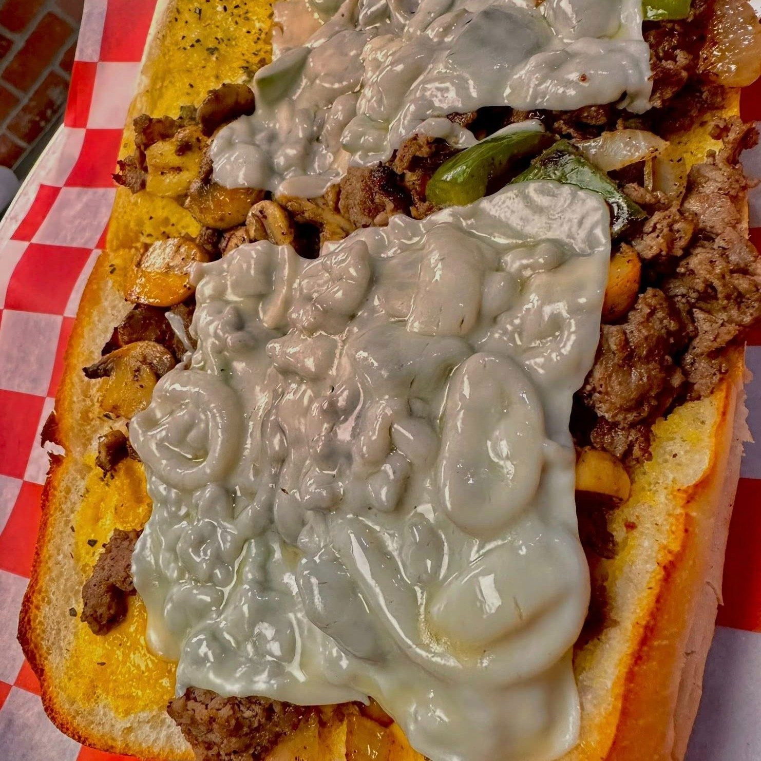 Cheese Steak Plain Sandwich.