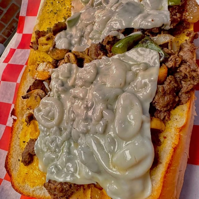Cheese Steak Plain Sandwich.